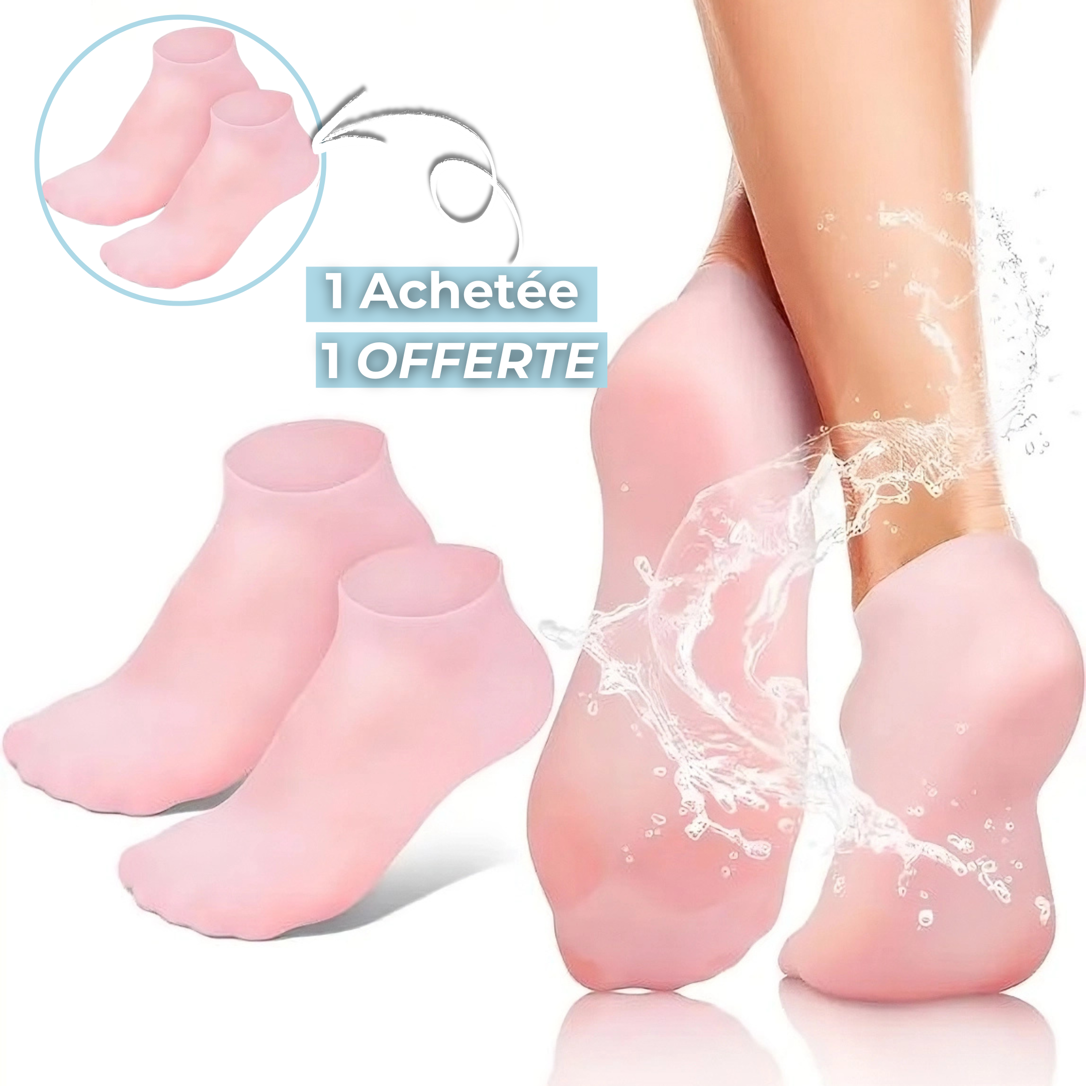 Chaussettes Hydratantes en Silicone - HydroZen