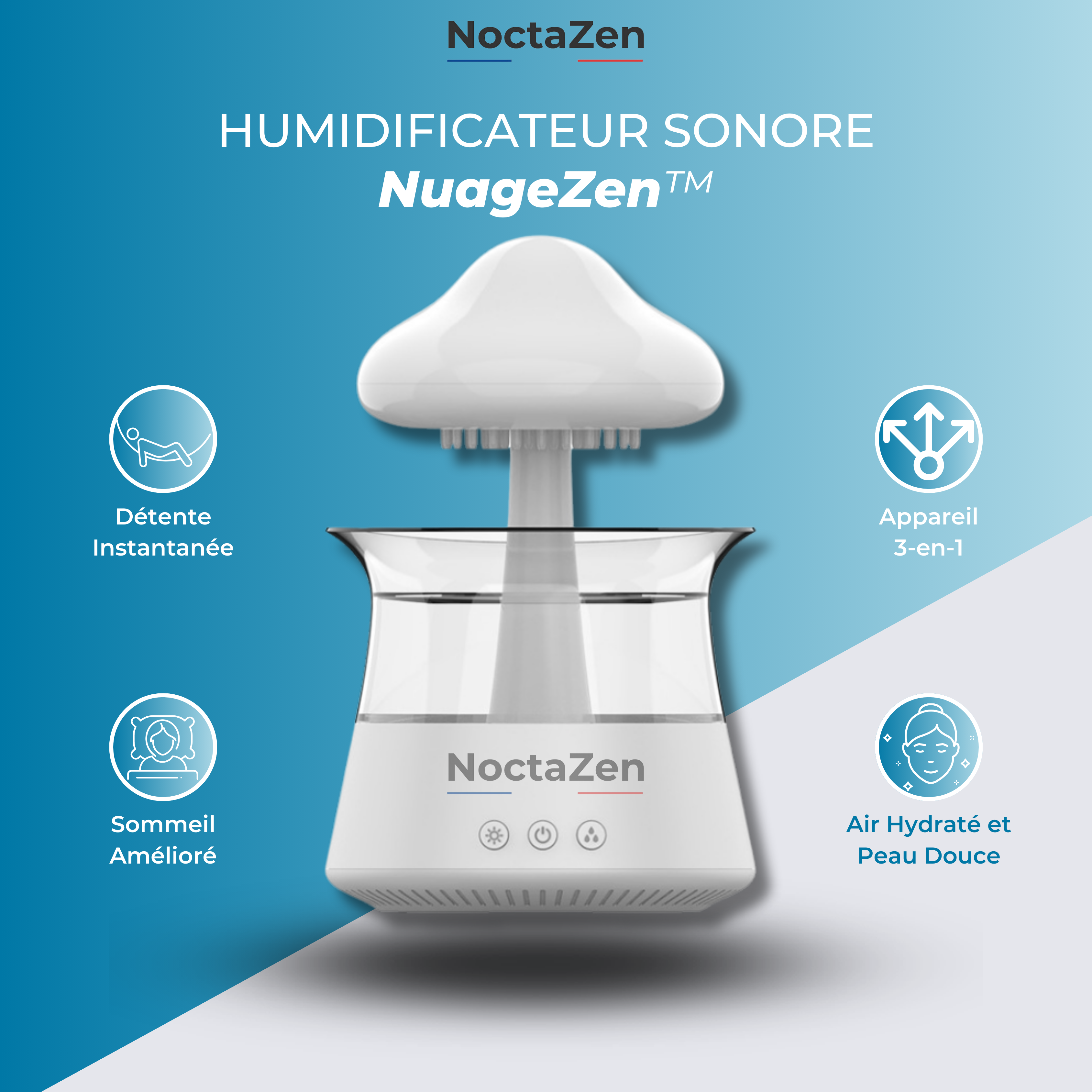 Humidificateur Sonore Effet Pluie - NuageZen™